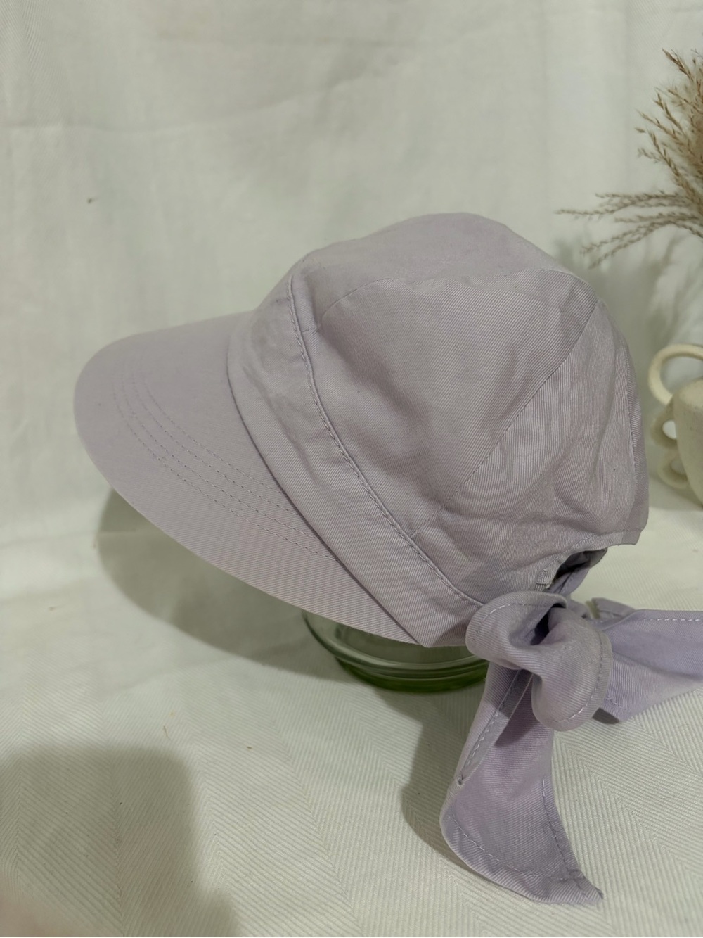 Scala Wide Brim Bucket Hat Cap Visor Sun Light Purple Adjustable Beach Resort